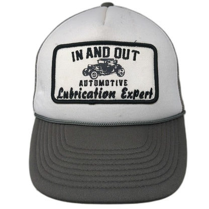 Spirit Trucker Hat Gray White One Size Automotive Lubrication Expert Snapback
