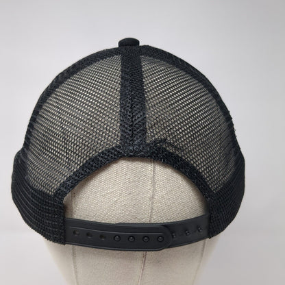 Kauai Hawaii Snapback Trucker Hat Black One Size Adjustable Mesh Back 6 Panel