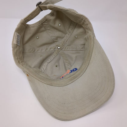 Shaw Slideback Hat Tan OSFA Adjustable Embroidered Vented Holes 6 Panel Cotton