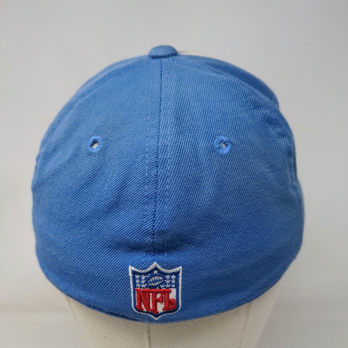 Reebok Men's Fitted Flat Bill Hat Blue Tennessee Titans Embroidered 100% Wool