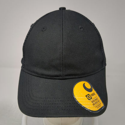 Carhartt Trucker Hat Black One Size Mesh Snapback Force Sweatband Logo Work Cap