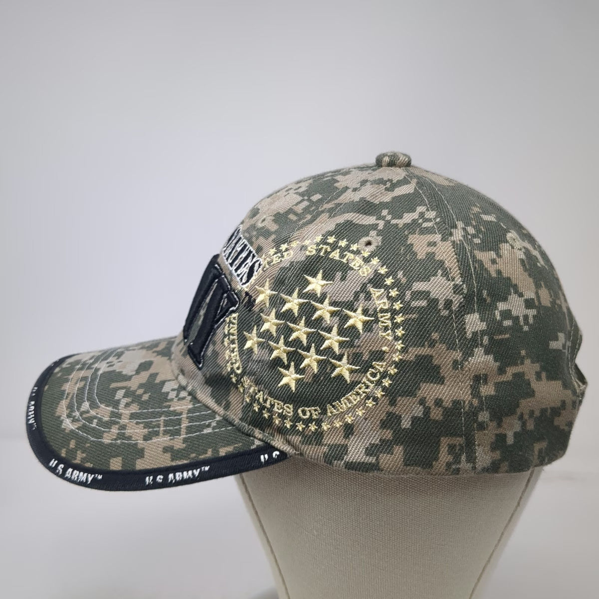 U.S. Army Baseball Cap Green Digital Camo Embroidered One Size Hat Licensed