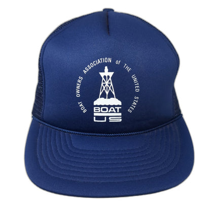 San Sun Blue One Size Trucker Hat Boat Owners Association US Snapback Mesh