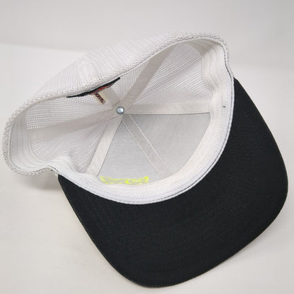 RM Mechanical Fitted Mesh Back Trucker Hat Black S-M Flexfit Colorblock