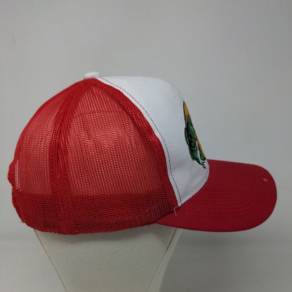 Bass Pro Shops Men's Snapback Mesh Back Hat Red White OSFM Embroidered Logo