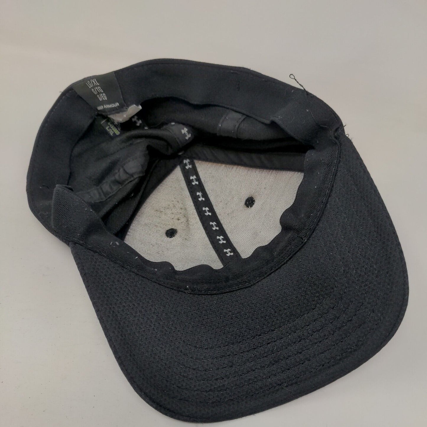 Under Armour Fitted Hat Blue One Size Embroidered Vent Holes 6 Panel