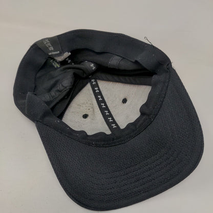 Under Armour Fitted Hat Blue One Size Embroidered Vent Holes 6 Panel