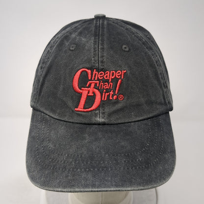 Cheaper Than Dirt! Slideback Baseball Cap Gray One Size Adjustable Embroidered