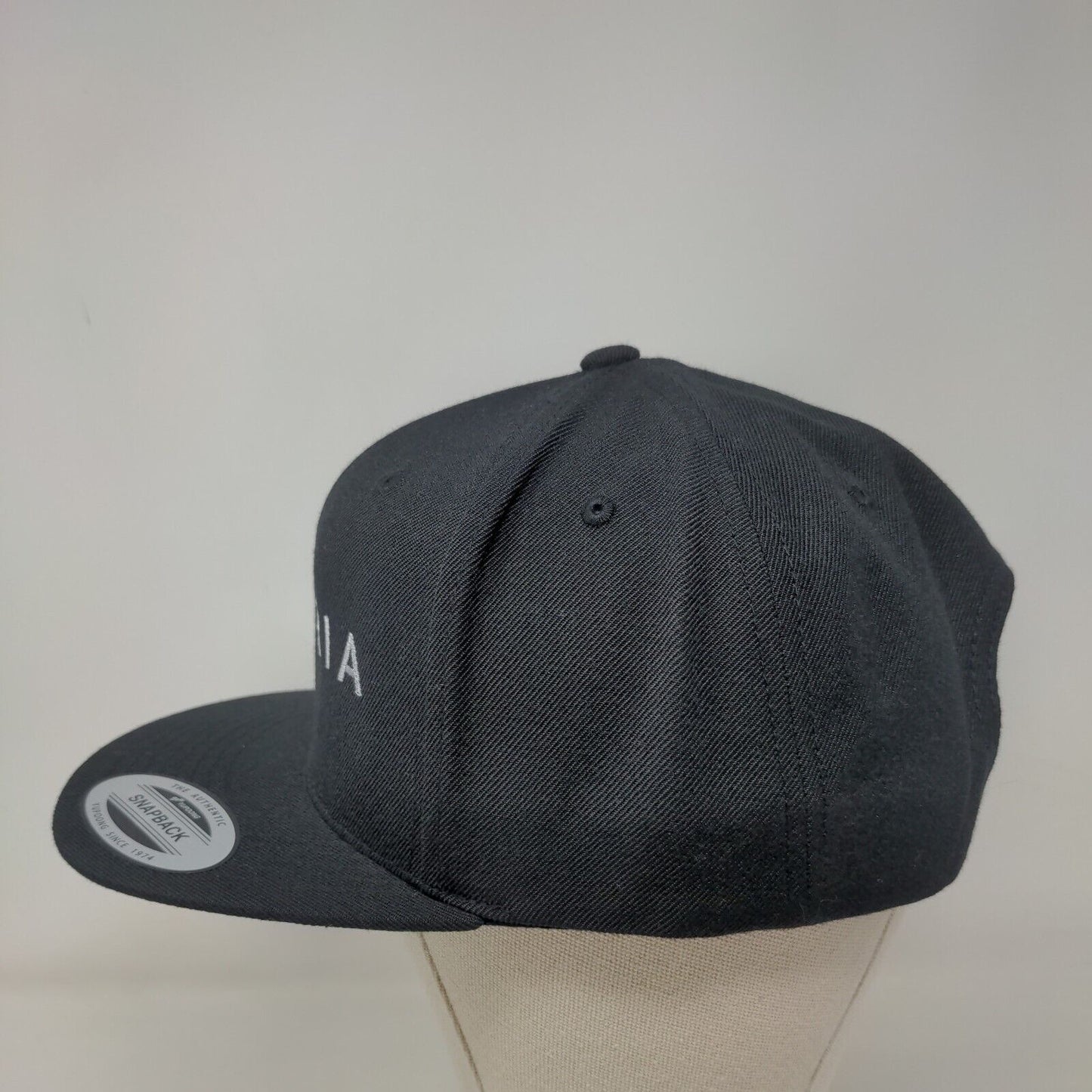 Suforia Snapback Hat Black One Size Embroidered Adjustable Yupoong