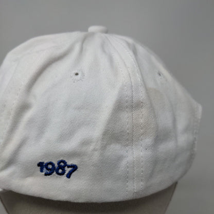 NYC 1987 Slideback Hat White One Size Embroidered Vent Holes G&P