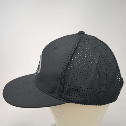 OTTO Trucker Hat Black One Size Stitchx Embroidery Screenprinting Mesh Flat Brim