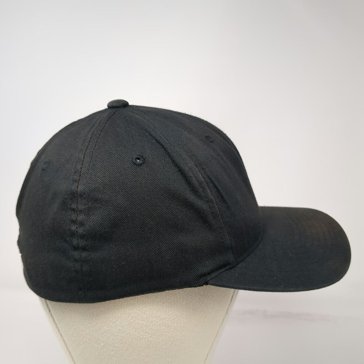 Hurley Baseball Cap Black XS Flexfit Plaid Logo Underbill Checkered Pattern Hat