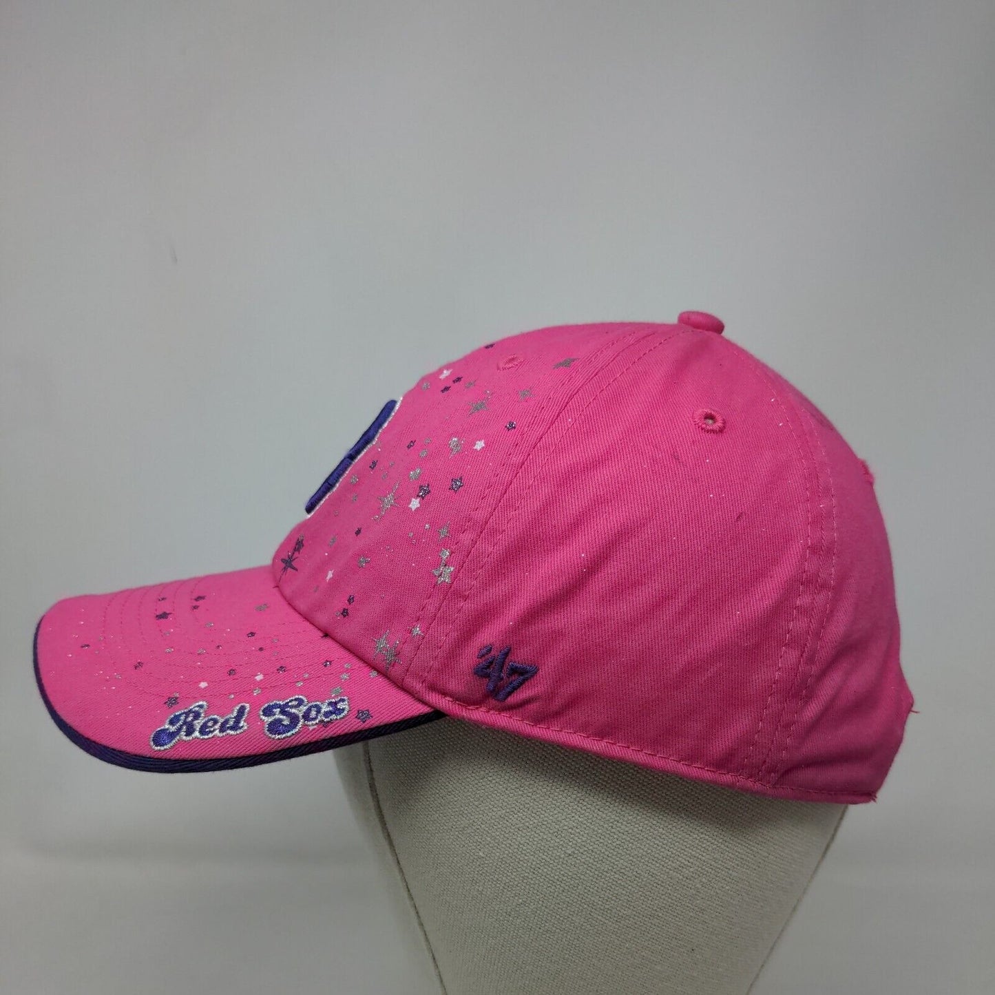 '47 Brand Fenway Park Girl's Slideback Hat Pink Boston Red Sox Embroidered Logo