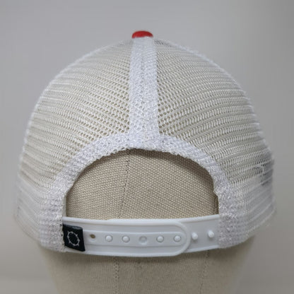 Empyre Trucker Hat White Red One Size Take It Easy Graphic Mesh Snapback Cap