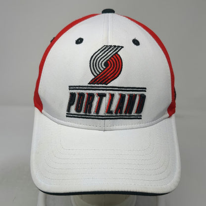 Portland Trail Blazers NBA Adidas Snapback Hat White Red Black One Size Pinwheel
