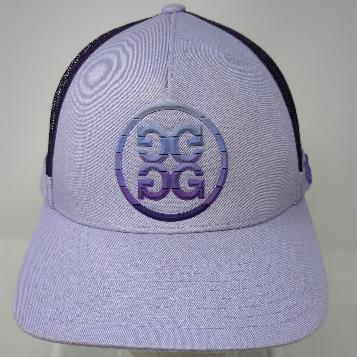 G/FORE Trucker Hat Purple One Size Snapback Mesh Raised Logo A-Frame Golf Hat