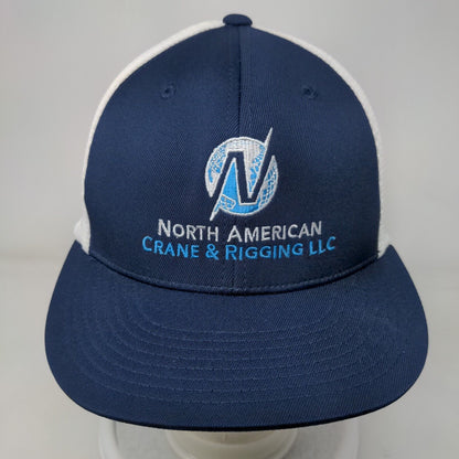 North American Crane & Rigging LLC Fitted Trucker Hat Blue S/M Flexfit Yupoong