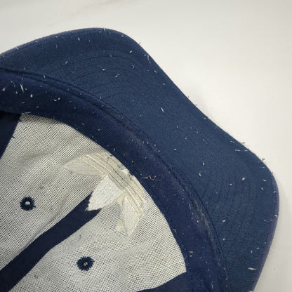 adidas Snapback Blue Trefoil Logo Cotton Embroidered Athletic Hat Vintage