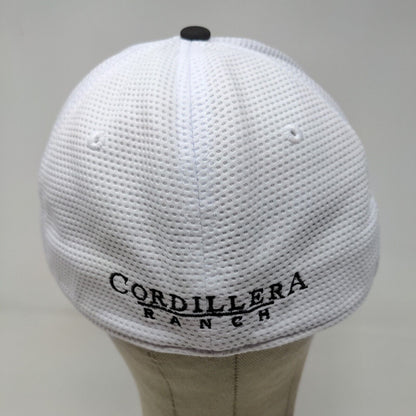 Ahead Men's Fitted Hat Black White Meshback L/XL Cordillera Ranch Embroidered