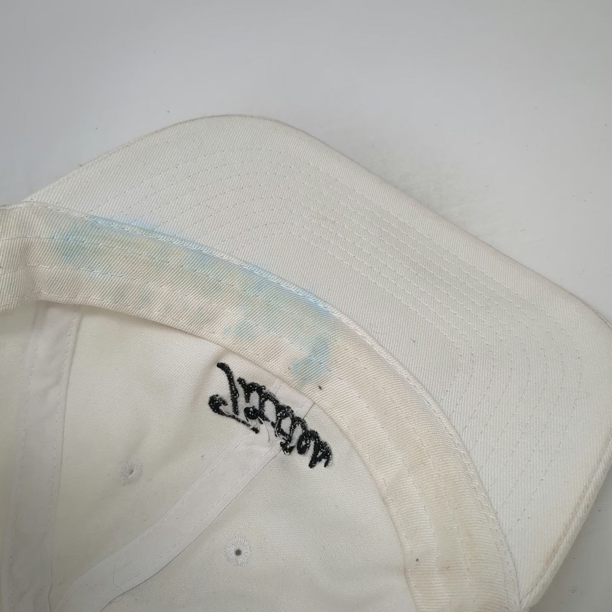 Spencer's Baseball Cap White One Size Titties Black Script Adjustable Cotton Hat