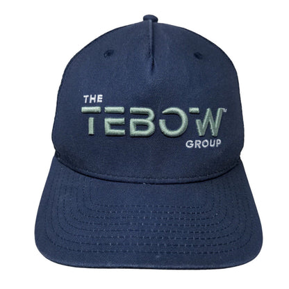 The Tebow Group Snapback Trucker Hat Blue One Size Mesh Back 6 Panel Dome Hats
