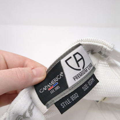 Centro Benefits Research Snapback Trucker Hat White OS 110 Flexfit Cap America