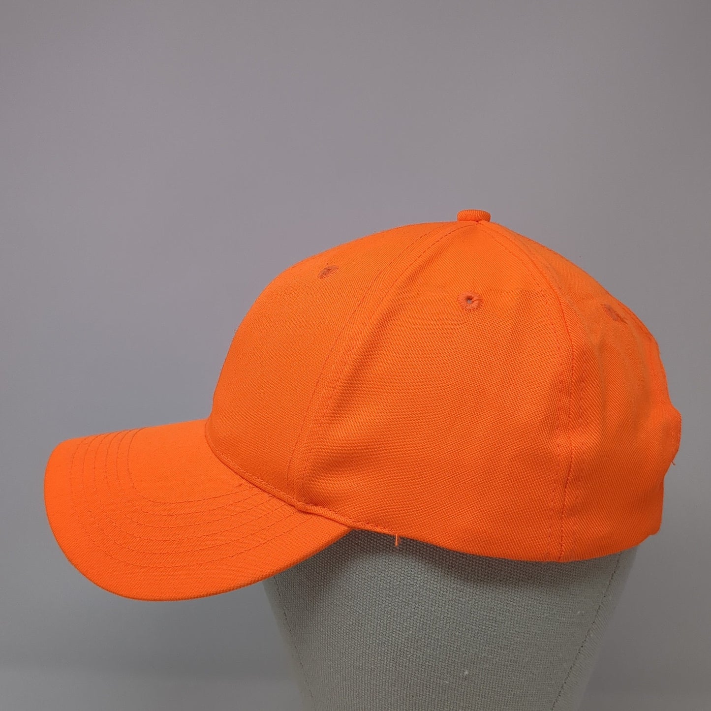 Signatures Snapback Hat Orange One Size Adjustable Vented Holes Blank