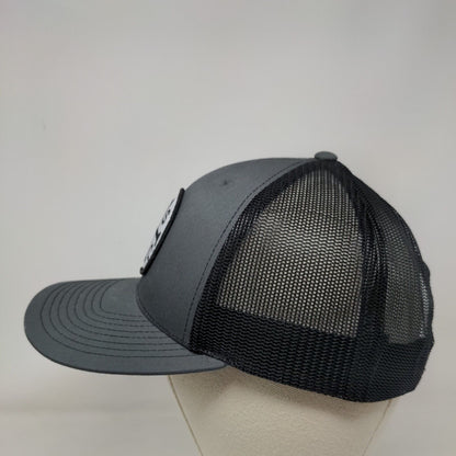 Richardson Snapback Mesh Back Trucker Hat Gray One Size Logo Patch