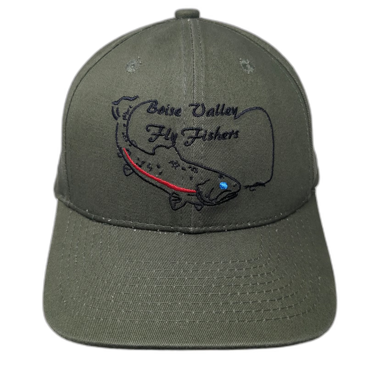 Buck's Bags Baseball Cap Green OSFM Boise Valley Fly Fishers Catch Release Hat