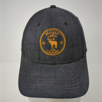 McCall Idaho 1917 Strapback Hat Blue One Size Adjustable Embroidered ACE USA