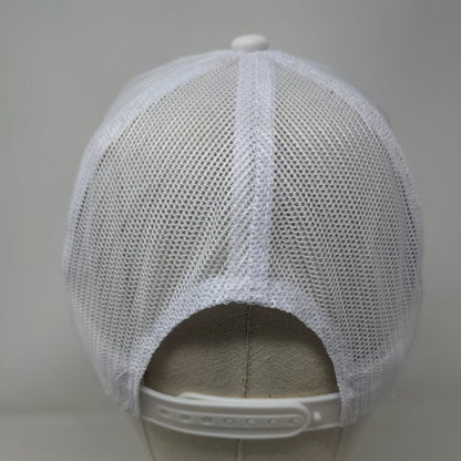 Bass Pro Shops Snapback Trucker Hat White OSFM Adjustable Mesh Back Gone Fishing