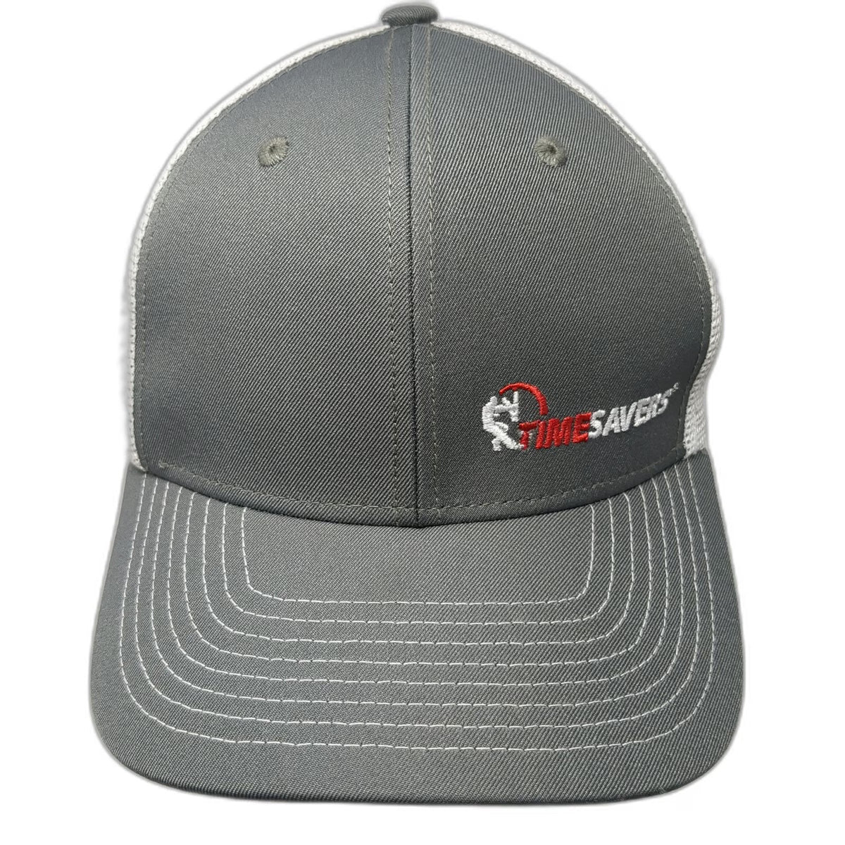 Port Authority Trucker Hat Gray One Size Snapback Mesh Recycled Timesavers Logo