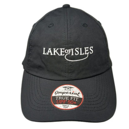 Imperial Baseball Cap Black One Size Lake of Isles Golf UPF 50+ Performance Hat