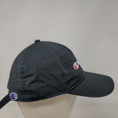 Champion Slideback Hat Black OSFA Adjustable 6 Panel Vent Holes