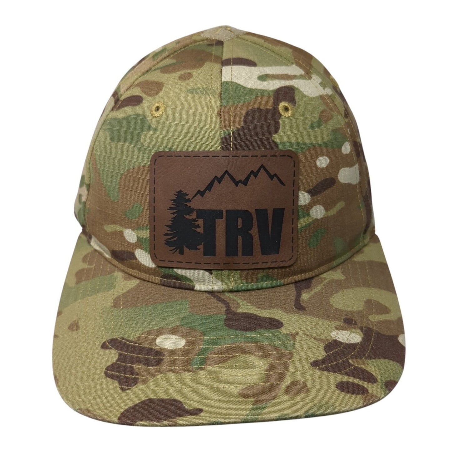 TRV Patch Strapback Hat Camouflage One Size Adjustable Richardson