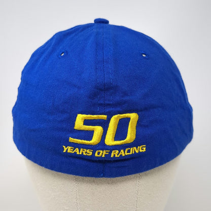 CMG Moog NASCAR 50 Years of Racing Blue Hat Baseball Cap M Stretch Fit Logo