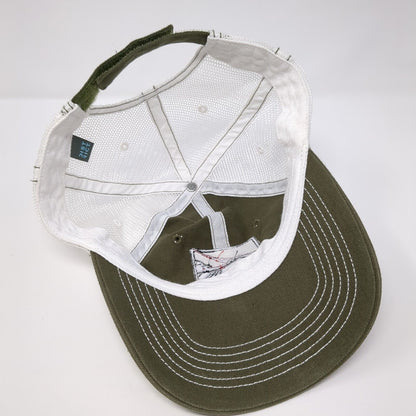 District Strapback Mesh Back Trucker Hat Green OSFA Embroidered