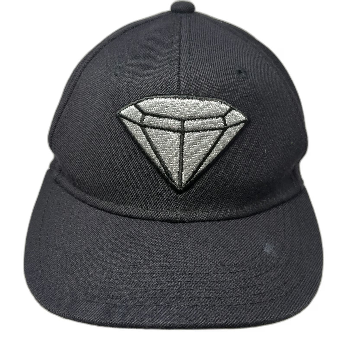 Finish Line Athletics Baseball Cap Black 7 1/4 Diamond Logo Fitted Wool Blend
