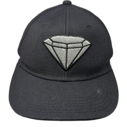 Finish Line Athletics Baseball Cap Black 7 1/4 Diamond Logo Fitted Wool Blend