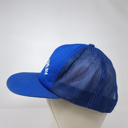 Paint & Spray Snapback Trucker Hat Blue OSFA Mesh Back Adjustable