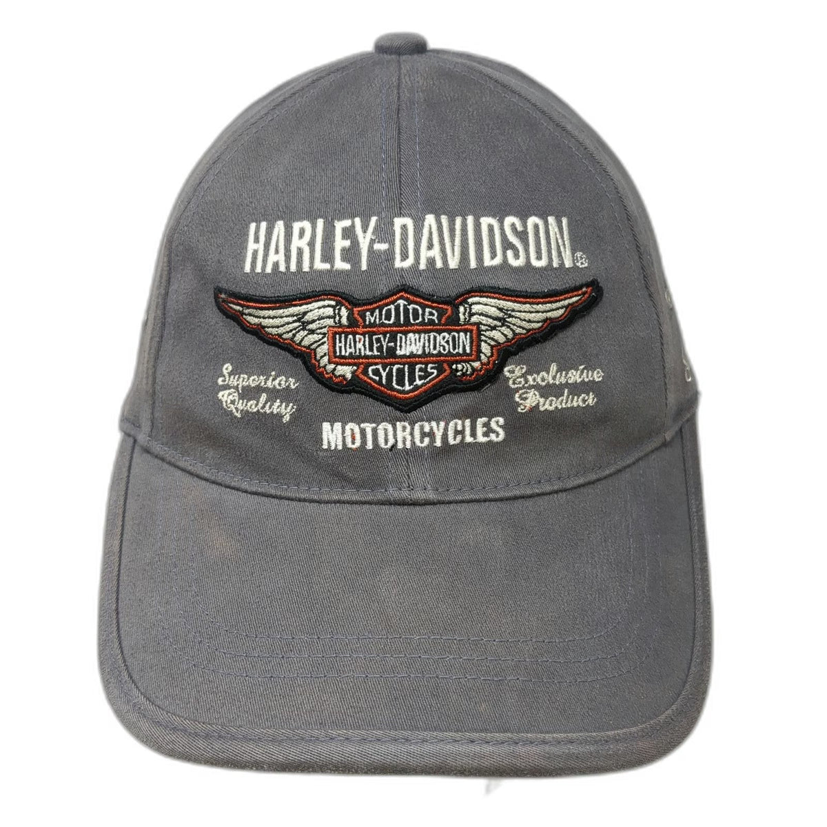 Harley-Davidson Baseball Cap Gray One Size Motorcycle Since 1903 Stretch Fit Hat