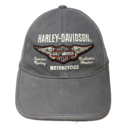 Harley-Davidson Baseball Cap Gray One Size Motorcycle Since 1903 Stretch Fit Hat
