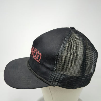 Headliner Fleetwood Trucker Hat Black Red Vintage Rope Mesh Snapback USA Made