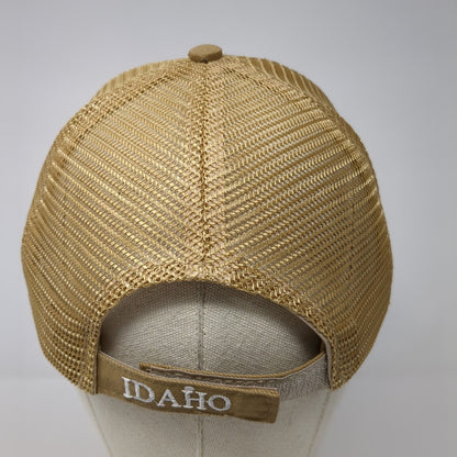 Lansing Trade Group Idaho Strapback Trucker Hat Tan OS Adjustable Mesh Back