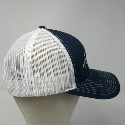 Richardson Trucker Hat Blue White One Size Advantage Archery Logo Mesh Snapback