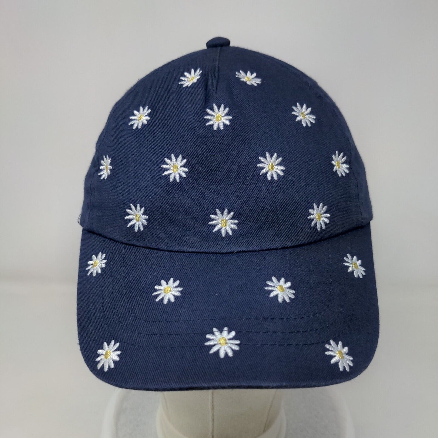 Daisies Strapback Hat Blue One Size Adjustable Embroidered Floral Wonder Nation