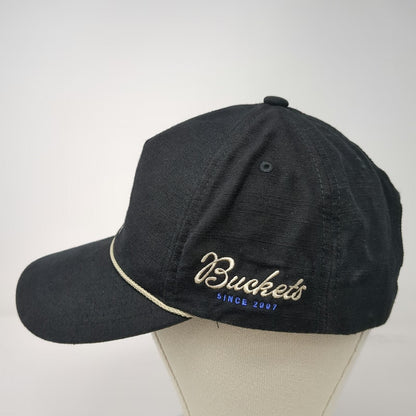 TravisMathew 5 Panel Black Hat One Size Buckets Skeleton Rope Snapback Golf