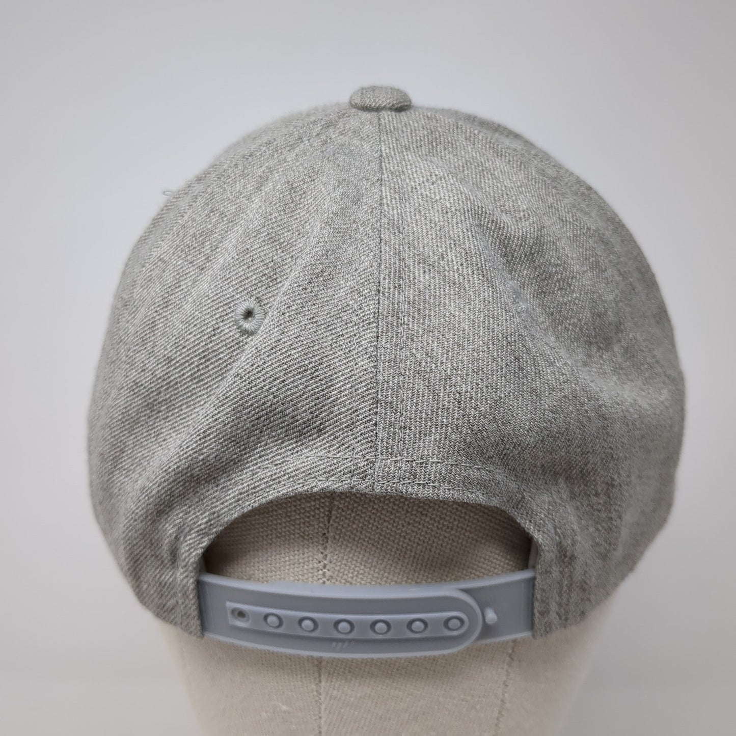 PTSD Snapback Hat Gray One Size Solid Adjustable Embroidered Yupoong