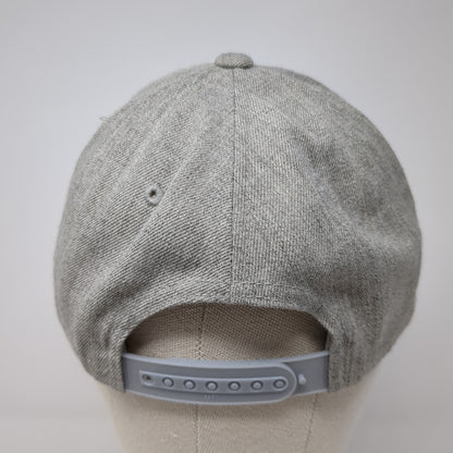 PTSD Snapback Hat Gray One Size Solid Adjustable Embroidered Yupoong