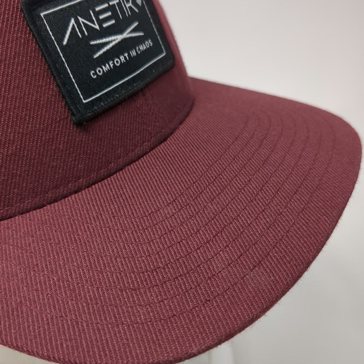 Anetik Snapback Red One Size Hat Wool Blend Green Undervisor Comfort In Chaos